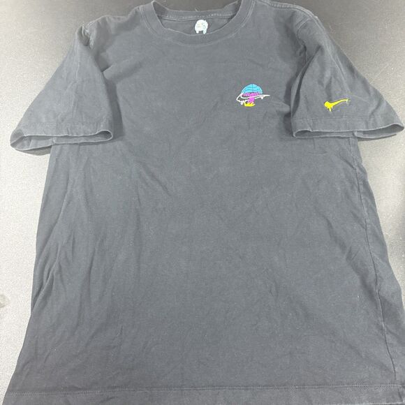 Nike Peace Love Basketball Men's L Black Short Sleeve T-Shirt Embroidered - Picture 5 of 10